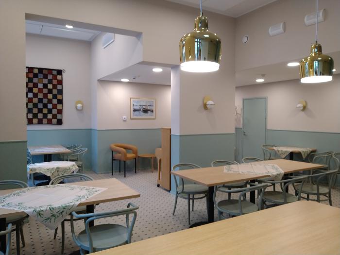Kvar i stan-träff Interiör från Caféet.