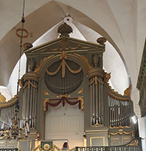 Orgelkvart i Domkyrkan Bild av orgeln.