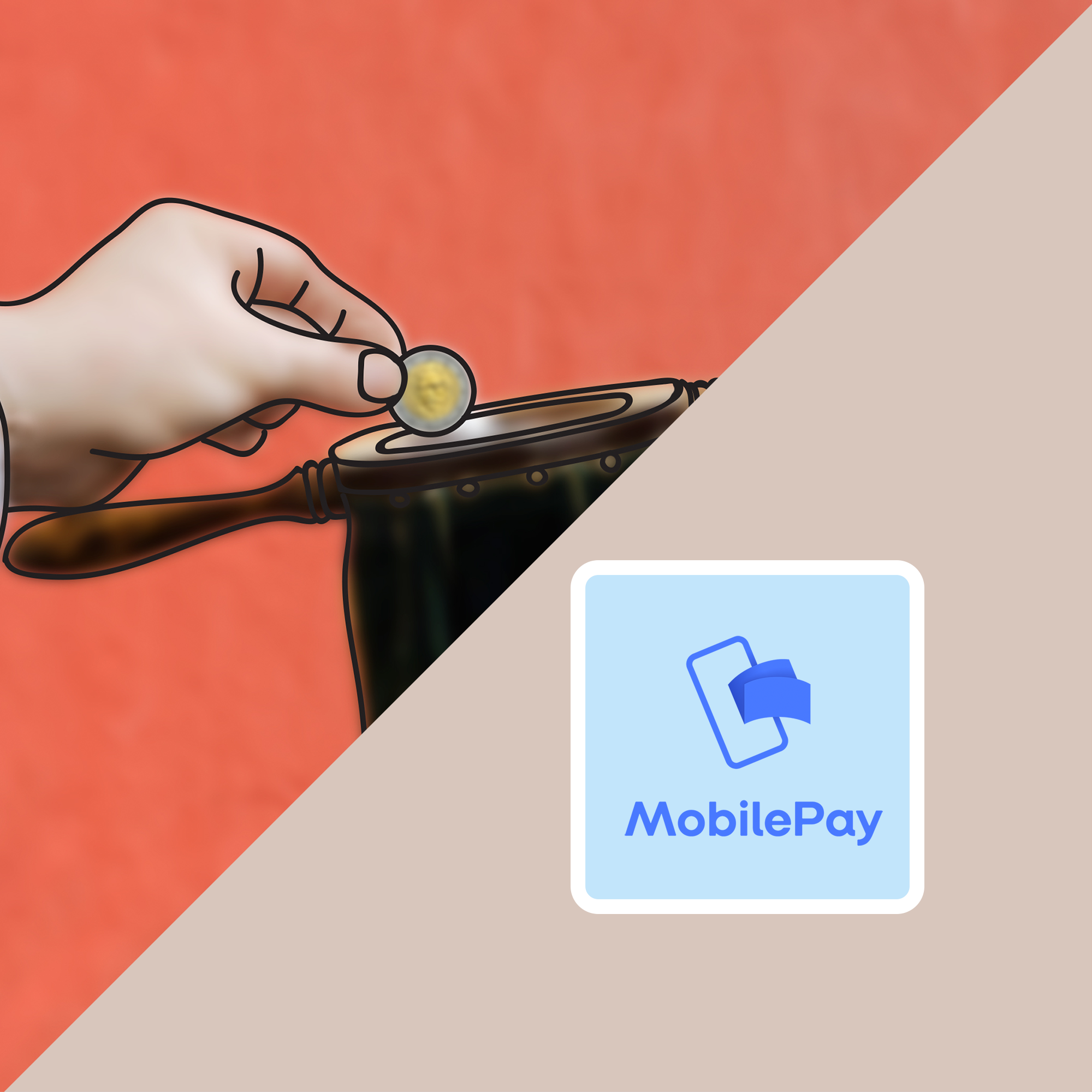 kollektohåv och mobilepay logotyp.