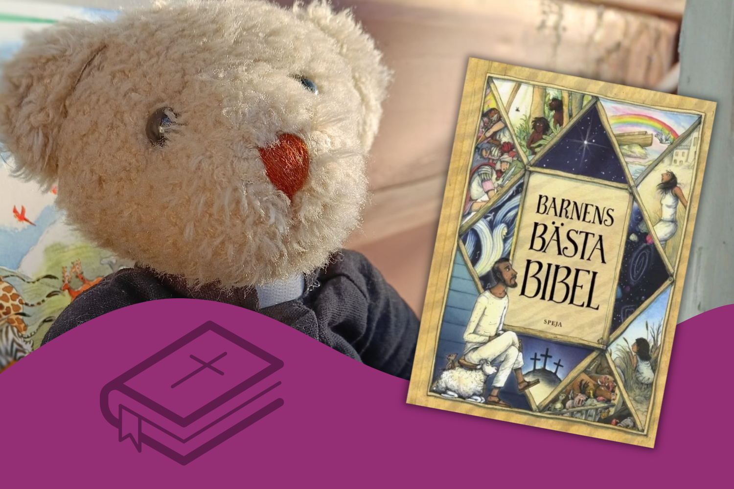 Nalle och barnbibel.